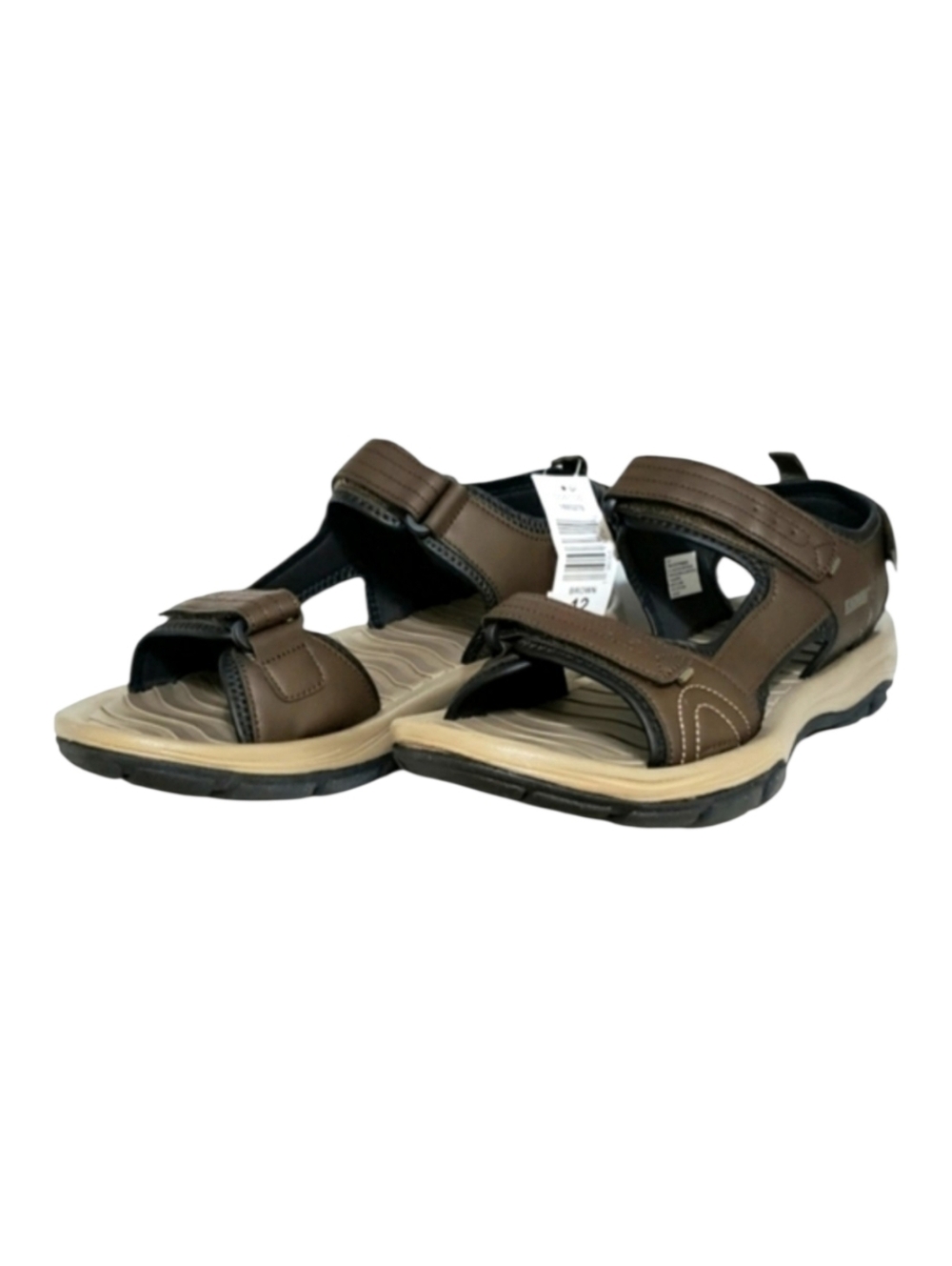Khombu Brown Windsor Cushioned Footbed Strap Sandals Men's Size 12 NWT